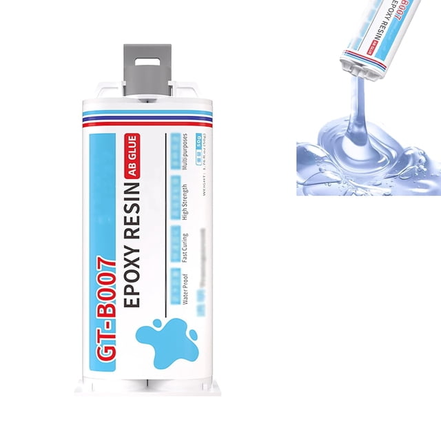 Colle AB en Résine Époxy Transparente, Colle Époxy Tout Usage, Résistante à l'Usure, Imperméable, pour Réparer Carrelage, Métal, Plastique (1 Pce)