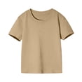 thumbnail image 1 of FAIWAD Unisexe Garçons Filles T-Shirts à Manches Courtes Tout-Petits Bébé Col Rond Été Coton Couleur Unie T-Shirts, 1 of 3