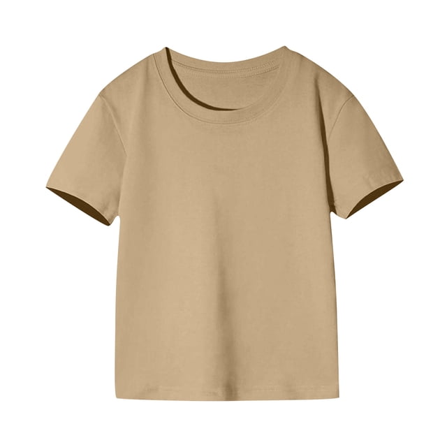 FAIWAD Unisexe Garçons Filles T-Shirts à Manches Courtes Tout-Petits Bébé Col Rond Été Coton Couleur Unie T-Shirts