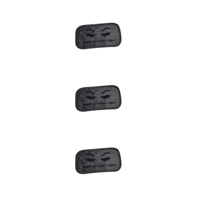 maskred Durable Eyelash Extension Forehead Pad Microfiber Holder Extension Soft Tray Gray 9 x 19cm 3Set