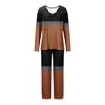thumbnail image 4 of Birdeem Ensembles de Pyjama pour Femmes, Hauts et Pantalons Décontractés Unis, Manches 3/4, 4 of 5