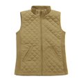 thumbnail image 1 of Bienzoe Gilet Matelassé Léger pour Femme, Doudoune Rembourrée, Mode, Fermeture Éclair, Veste Décontractée, Beige, G, 1 of 6