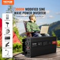 thumbnail image 2 of VEVOR Modified Sine Wave Inverter, 3000Watt, DC 12V to AC 120V LCD Display Power Inverter with 3 AC Outlets 2 USB Port 1 Type-C Port 10 Spare Fuses, for Large Household Equipment, CE FCC Certified, 2 of 12