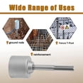 thumbnail image 3 of Fence Post Driver, 20cm Long T Shaped Post Hammer Drill Attachment for Installing Fence Posts, 3 of 7