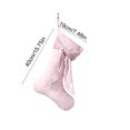 thumbnail image 3 of Iumwxz White Velvet Christmas Stocking with Snowflake and Star Patterns 40x19cm Holiday Tree Ornament Sock with Rope Hanger for Festive Home Decor Includes 1 Stocking, 3 of 6