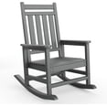 thumbnail image 1 of Patio Furniture HDPE Rocking Chair Outdoor Poly High Back Porch Rocker Chairs for Adults All Weather Resistant Furniture for Patio Front Porch Gray, 1 of 8