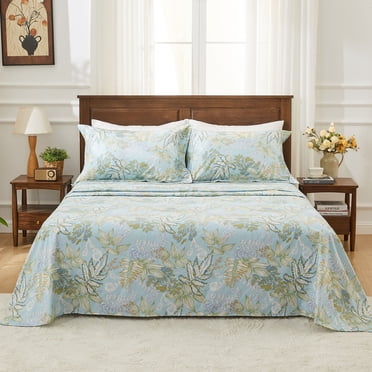 Kingrest Ensemble de Draps Simple 3 Pcs à Poches Profondes de Luxe Convient à 16 Pouces, Ensemble de Draps Simple 100 % Coton Biologique Respirant Ultra Doux, Style Hôtel de Luxe Déco Maison Ensemble de Draps pour Lit Simple, Cadeau pour Femmes, Hommes