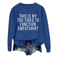 thumbnail image 1 of WEAIXIMIUNG Sweatshirts pour Femmes Mode Décontractée Couleur Unie Manches Longues Imprimé Lettre Col Rond Hoodie, 1 of 4