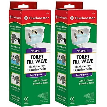 Fluidmaster IUYEHDUH 703AP4 Specialty Toilet Fill Valve for Glacier Bay and Niagara Conservation Flapperless Toilets 2 Pack