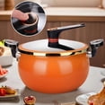 thumbnail image 2 of Bamboohart 10-Inch Cast Iron Multi-Functional Double-Handle Pot with Thick Handles - Versatile for Stewing  Baking  Camping & More - Available in Black/Blue/Orange - Durable & Easy to Cle, 2 of 6