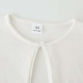 thumbnail image 4 of RXIRUCGD Manteau/veste Décontracté(E) à Capuche pour Enfants, à la Mode et Mignon(E), avec Nœud, Ample, Boutonné(E), Perforé(E), Col Rond, Manches Longues (Blanc, Taille : 4-5 Ans), 4 of 7
