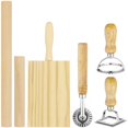 thumbnail image 2 of Ensemble d'Outils pour Faire des Pâtes 6 Pcs, Comprend des Rouleaux de Pâtes, des Fabricants de Tampons Raviolis, des Planches de Gnocchis et des Outils de Coupe-Roulis, Fournitures de Cuisine pour Pâtes Maison et Raviolis, 2 of 7
