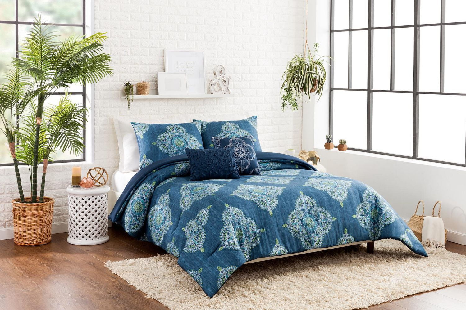ENSEMBLE DE COUETTE JS DENIM MEDALLION 5PC TG
