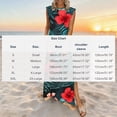 thumbnail image 2 of Mceream Robes d'Été pour Femmes Grande Taille2026 Col Rond Ample Fendue Sans Manches Robes Soleil Décontractées Longues Fluides Infroissables Plage Voyage Vacances Vêtements Multicolore P, 2 of 6
