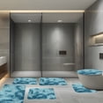 thumbnail image 4 of EGNMCR Area Rug, Rugs for Bedroom, New Mixed Color Bath Mats 6 Set Whole Room 6 Pcs Toilet Mats Universal Soft Comfort Water Absorption Non Slip Thick Machine Washable Easy To Dry Dark Carpets Suits, 4 of 7