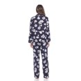 thumbnail image 4 of White Mark Women's Floral Long Sleeve Button-Down Pajama Set, 4 of 6
