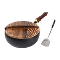 thumbnail image 4 of Siruishop 9.45inch Wok Pan Boiling Induction Cooker Cookware for Hotel Restaurant Home Hammer pattern, 4 of 8