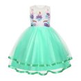 thumbnail image 1 of KAWELL Robe Fleurie Unicorn pour Filles Robe de Princesse Élégante Robe de Fête d'Anniversaire 2-8 Ans, 1 of 6