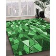 thumbnail image 3 of Ahgly Company Tapis d'Intérieur Lavable en Machine Carré Vert Émeraude Profond, 4 Pieds Carré, 3 of 7