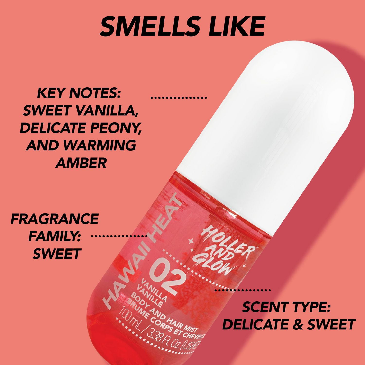 Holler & Glow Hawaii Heat Vanilla Body & Hair Mist