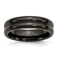 thumbnail image 1 of Titanium Black Ti Domed 6mm polished Band Size 10, 1 of 3