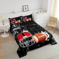 thumbnail image 4 of Erosebridal American Football City Bedding Queen Comforter Set, Soccer Down Comforter, Rugby Game Sports Decor, Reversible, 4 of 8