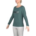 thumbnail image 1 of Chandail en modal à Manches Longues pour Femmes, Doux et Confortable, Mode, Col Ras du Cou, avec Imprimé Graphique, 1 of 4