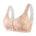thumbnail image 1 of LNGOOR Front Button Bra For Women No Underwire Extra-Elastic High Support Soft Cup Everyday Sleep Bra Push Up Front Snaps Bras Front Closure Plus Size Sports Bras For Women Girls, 1 of 3