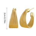 thumbnail image 4 of HOARBOEG Ladies Fashion Golden Half Geometric Earrings Jewelry Gift Mother's Day Jewelry, 4 of 9