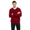 thumbnail image 4 of TOPTIE Mens Cotton Long Sleeve Sweatershirt V-Neck Basic Designed, 4 of 8