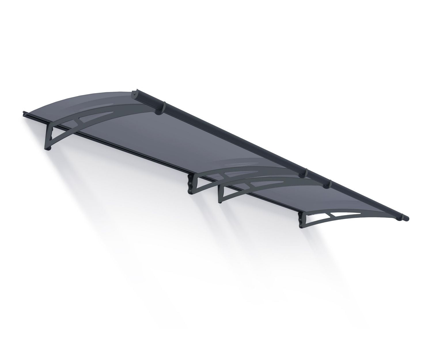 CANOPIA by PALRAM Auvent fixe pour portes et fenêtres Aquila, 3 pi x 10 pi, gris