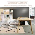 thumbnail image 2 of Graflsoa Non-Slip PVC Adhesive Chair Floor Protector Mat, 120x90cm, Brown - Durable Polyester Fiber for Office & Study Room, 2 of 6