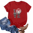thumbnail image 1 of Aboser T-Shirts Graphiques de Baseball Love pour Femmes 2024 Été Col Rond T-Shirts Baseball Cadeaux Mothers Day Amples Manches Courtes, 1 of 3