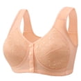 thumbnail image 3 of hotojiny 2 PC Front Closure Bras for Women Plus Size No Underwire Breathable Bras Oversized Lace Full Coverage Sleep Bras, 3 of 4