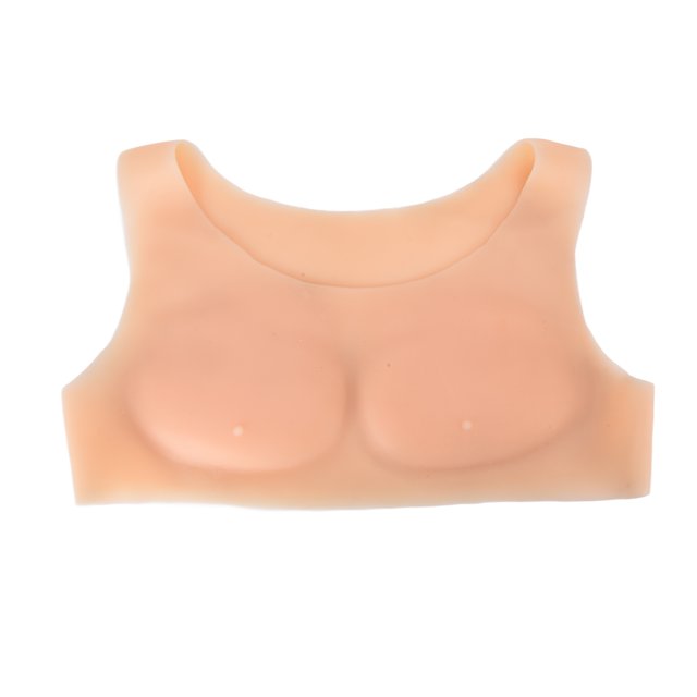 Gilet de Poitrine en Silicone pour Hommes, Toucher Confortable Couleur Peau Blanche Gilet de Simulation de Poitrine Peau Douce pour Activités Intérieures Couleur Peau Blanche Col Rond Court