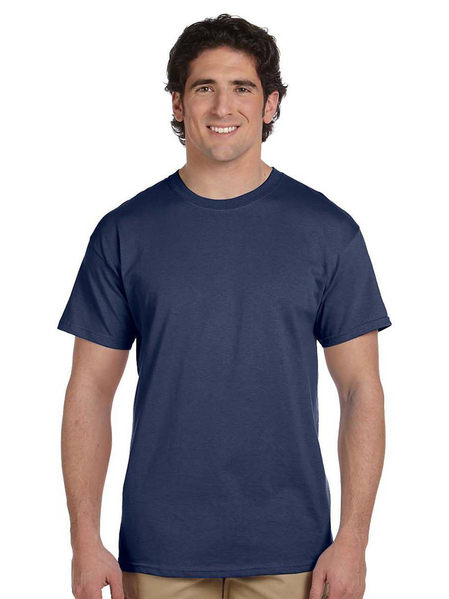 Hanes Men's EcoSmart Crewneck T-Shirt, Navy M