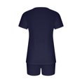 thumbnail image 4 of Ensembles Assortis pour Femmes 2 Pcs Pyjama d'Intérieur Confortable pour Femmes à Col en V et Manches Courtes, Ensemble de Sport, Ensembles Deux Pièces pour Femmes en Liquidation, 4 of 5