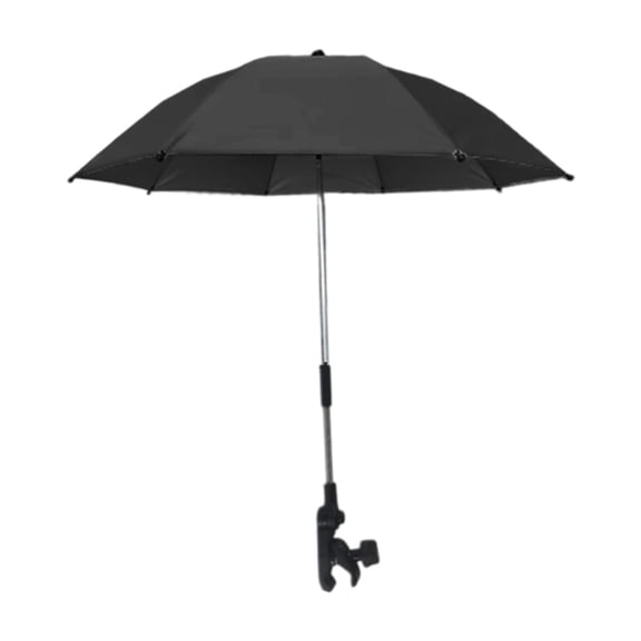 jinwen Parasol Compact pour Chaise de Plage, Parasol pour Camping Extérieur et Cour, Noir