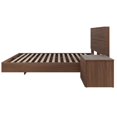 thumbnail image 3 of Nexera Milo 3-Piece Floating Platform Bedroom Set, Brown, Double, 3 of 7