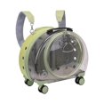thumbnail image 3 of tredstone Kitten Bag Backpack Handbag with Wheels Durable Dog Trolley Case for Puppy Translucent Green, 3 of 9
