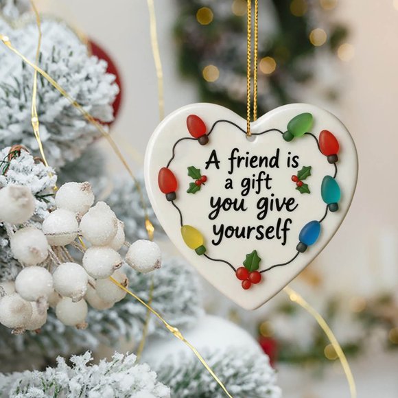 Heart-Shaped Acrylic Decorations for Parties - 8" Matte Hanging Hearts with Golden Rope, Reusable Gift Tags & Warm Words for Celebrations