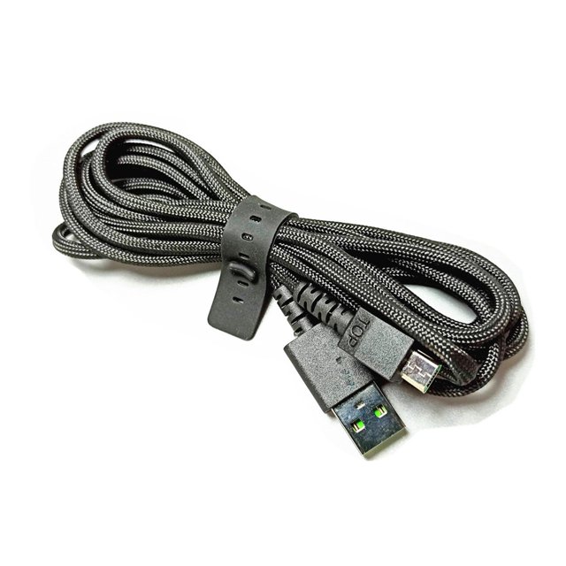 APPLAYERR Câble Micro USB Souple 2 m pour Souris de Jeu Razer Nylon+PVC Durable pour Basilic Ultime, Viper Ultime