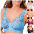 thumbnail image 4 of Kcodviy Front Buckle Sports Bra Womens Bras Comfortable Support Plus Size Underwire Border Seamless Sports Bra Front Vest Lace Bra, 4 of 7