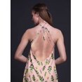 thumbnail image 2 of Bimba Robe Décontractée Longue Dos Nu à Col Licou pour Femmes, Robe de Plage Imprimée - X-Grand, 2 of 6