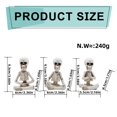thumbnail image 3 of WHEANG Halloween Skeleton Decor Realistic Meditating Skeleton Statues Set Of 3 In Resin Indoor Zen Decor, 3 of 5