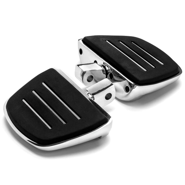 Krator Chrome Mini Board Floorboards Footpegs Compatible with Yamaha YZF-R1 / 1000R 2000-2016 (Front Only)