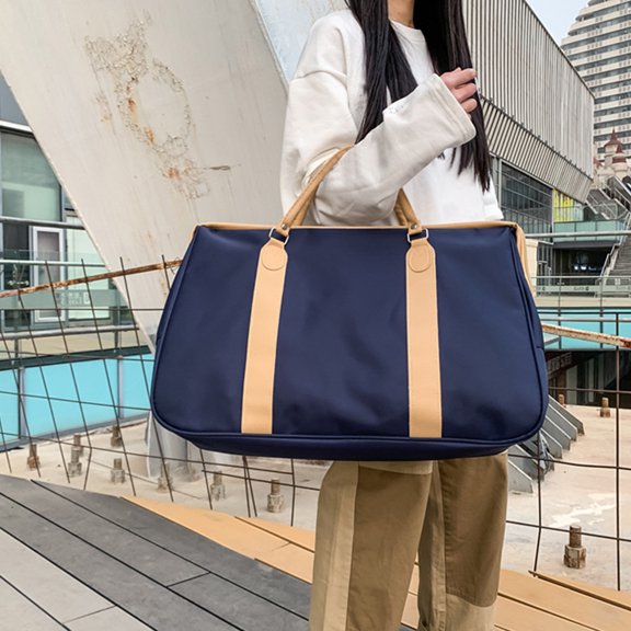 EGNMCR Camping & Randonnée Grand Sac de Voyage Pliable avec Compartiment pour Chaussures, Sac de Fin de Semaine de Gym de Camping Sac Séparateur, Peut Être Fixé à une Valise à Roulettes & Sac à Bandoulière Résistant aux Déchirures