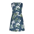 thumbnail image 3 of EGNMCR Robes de Vacances pour Femmes Robes d'Été pour Femmes Plage Floral T-Shirt Robe d'Été Décontractée Poches Robe Bohème à Bretelles, 3 of 4