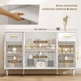 thumbnail image 4 of HOMCOM 55" Modern Sideboard Buffet Cabinet with Soft-Close Doors White, 4 of 10