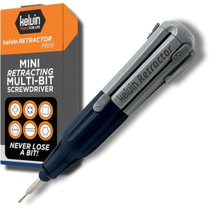 Kelvin Tools - Kelvin Rétracteur Mini Jeu de tournevis de précision, 6 en 1 Rétracteur à visseuse A-Bit, outil multi tournevis tout en un pour les verres, l'électronique & Plus, poche de voyage portable